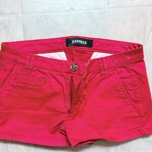 Express Women's Vibrant Pink Low Waist Shorts